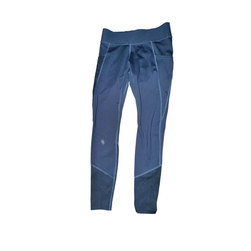 Pearl Izumi Wander Tight Leggings Womens Size M Dark Denim Navy Mid Rise Pockets